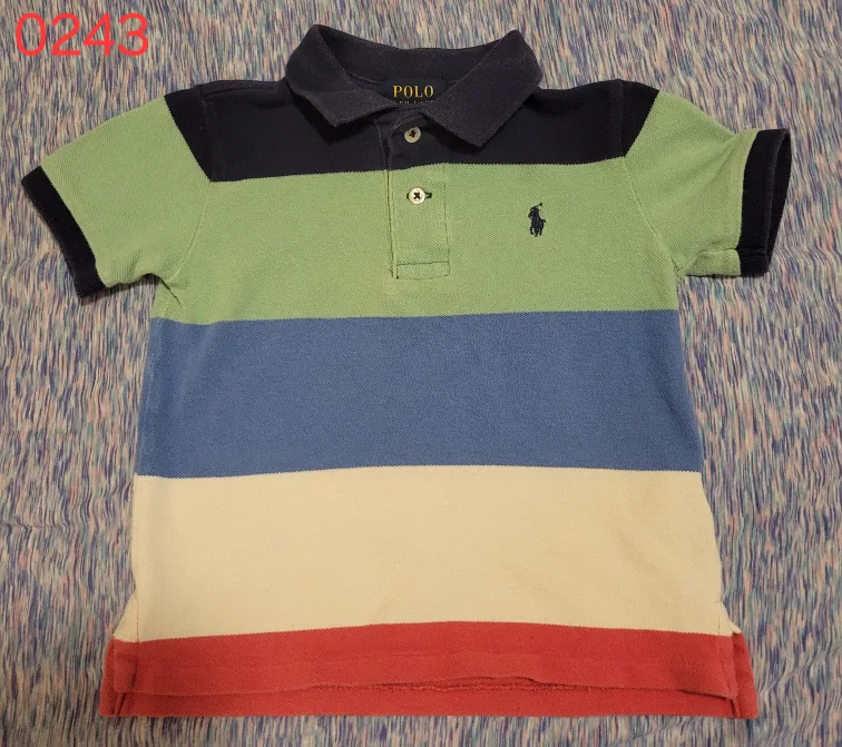Ralph Lauren Striped Kids Polo Shirt - Size 2T (0243) thumbnail