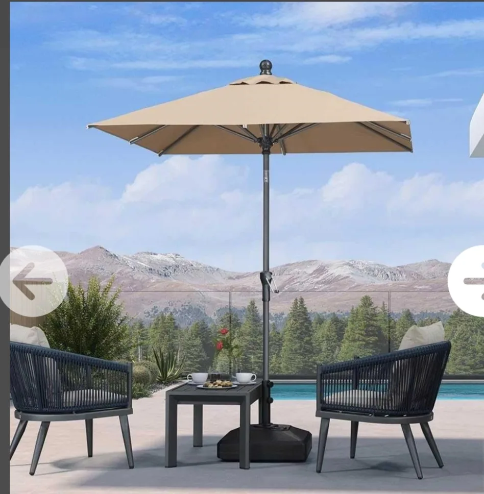 New 6' x 6' square patio umbrella made by PURPLE LEAF *No Base* thumbnail