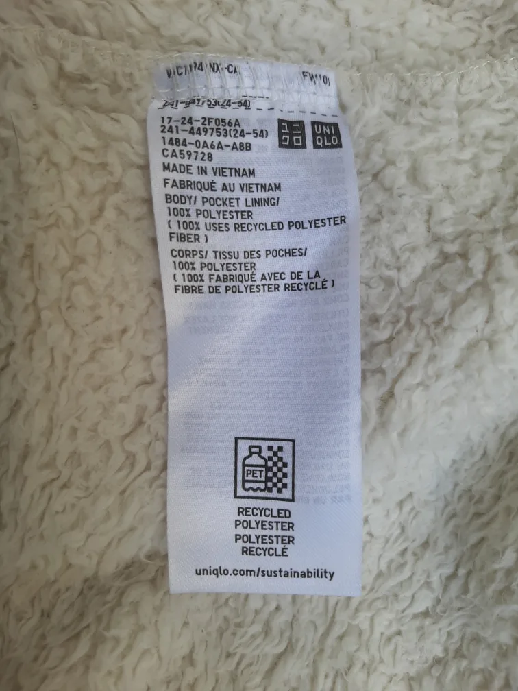 Uniqlo Fluffy Yarn Fleece Full-Zip Jacket - L image indicator(4)