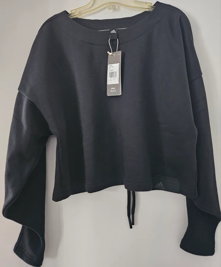 Brand New Adidas Women's Small Black Crew Sweatshirt image indicator(2)