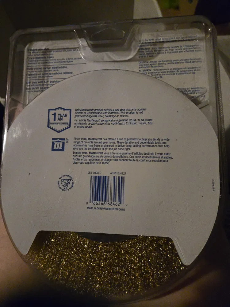 Mastercraft 8" Wire Wheel Brush - New image indicator(2)