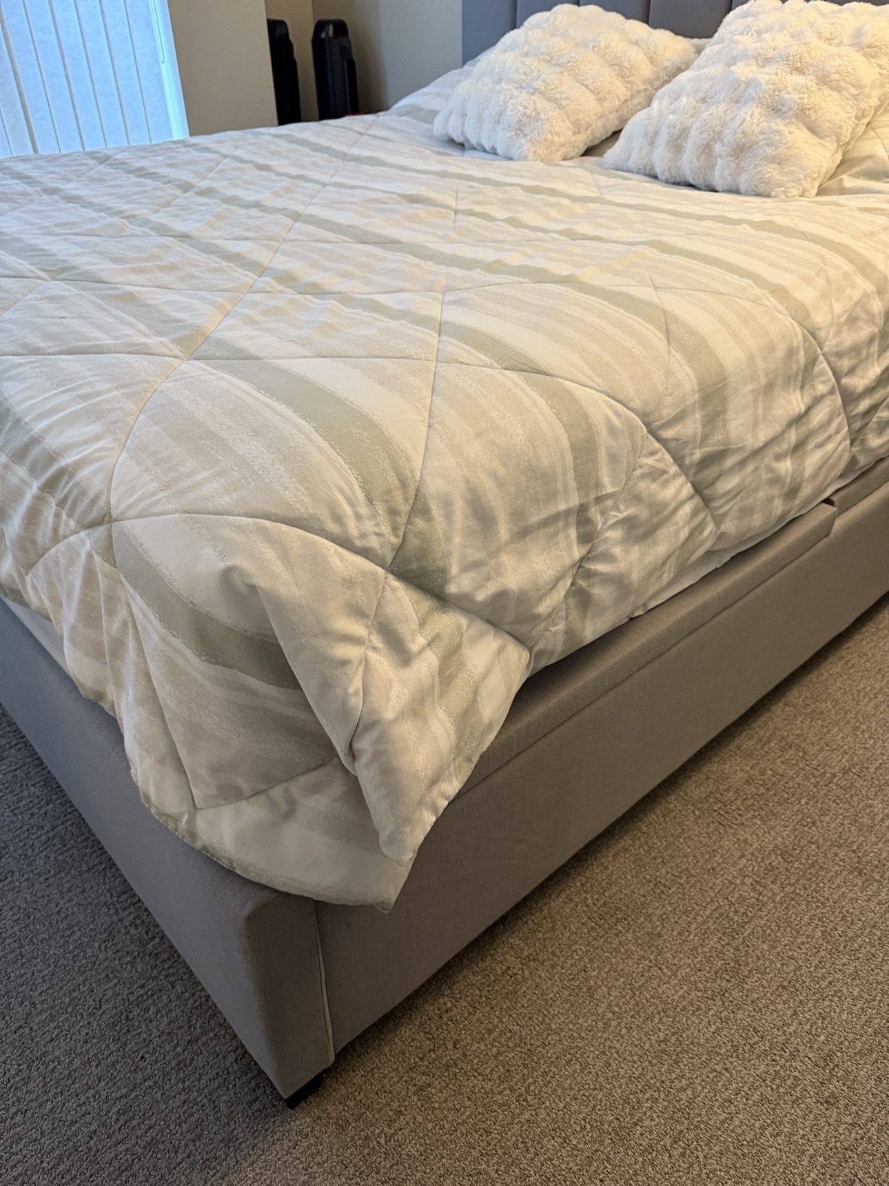 King bed frame and mattress