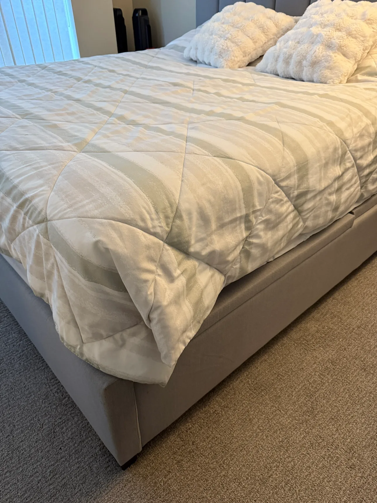 King bed frame and mattress thumbnail