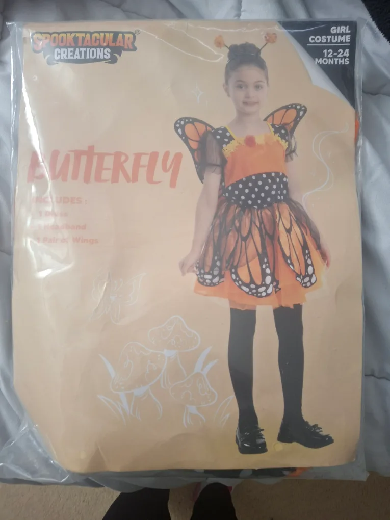Girl's Butterfly Costume size 12-24m thumbnail