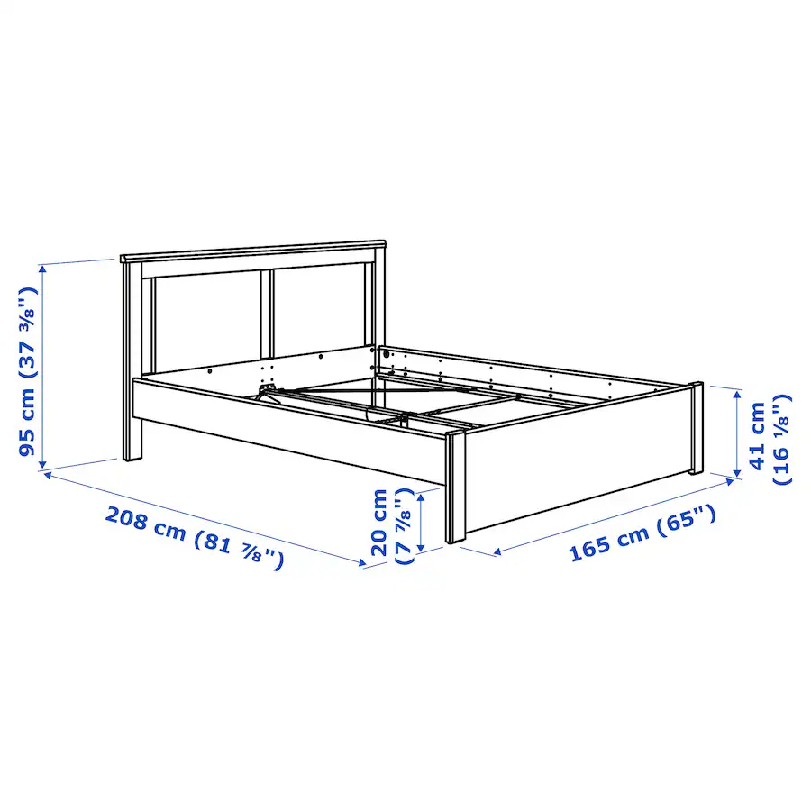 Queen Bed Frame with Drawers - photo 3