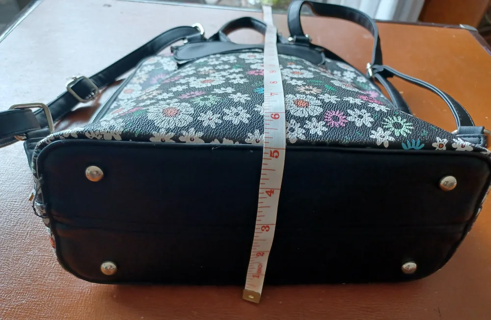 Discontinued Vegan Leather Funky Floral Backpack by Sostter image indicator(5)
