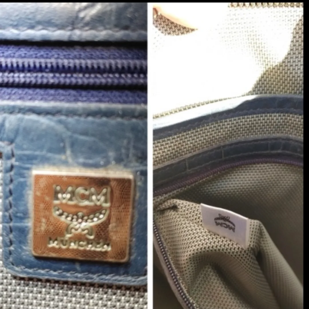 Vintage MCM Blue Crossbody Bag image indicator(5)