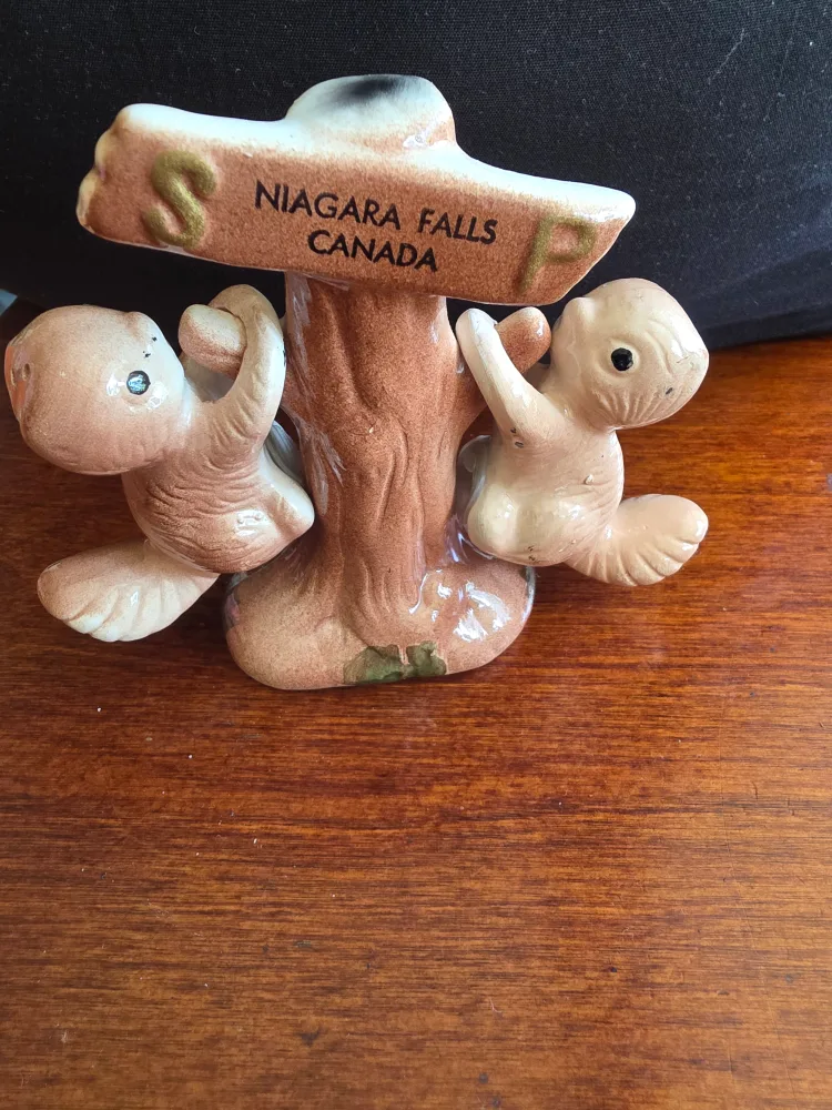 Vintage Niagara Falls Squirrel Salt and Pepper shaker thumbnail