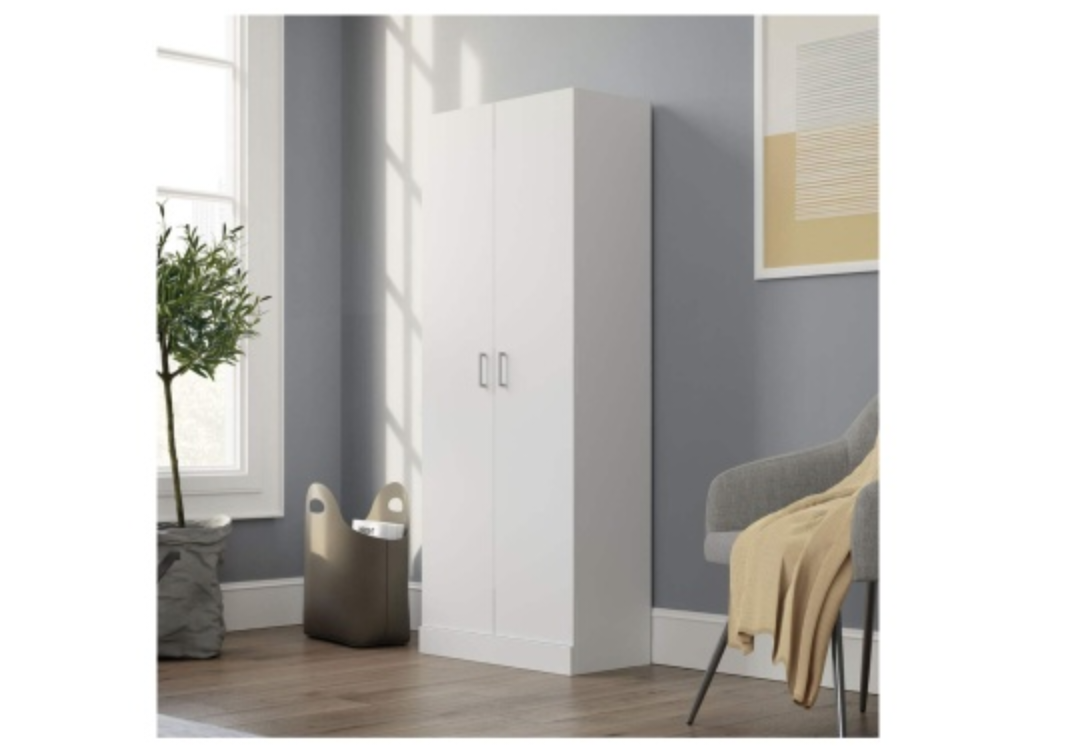 White 2-Door Wardrobe Cabinet