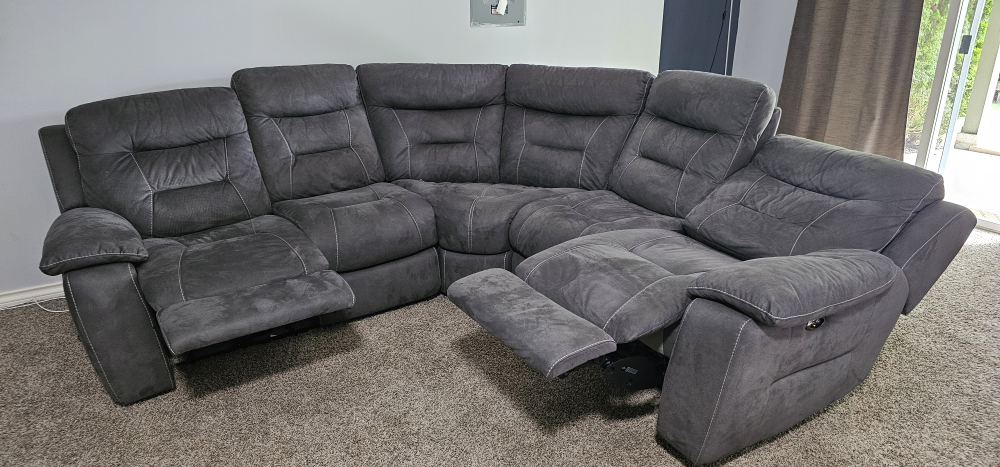 Sectional Sofa with Recliners - photo 2