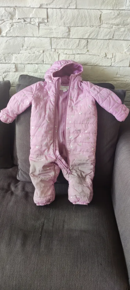 Joe Fresh pink infant snowsuit - 12-18 months thumbnail