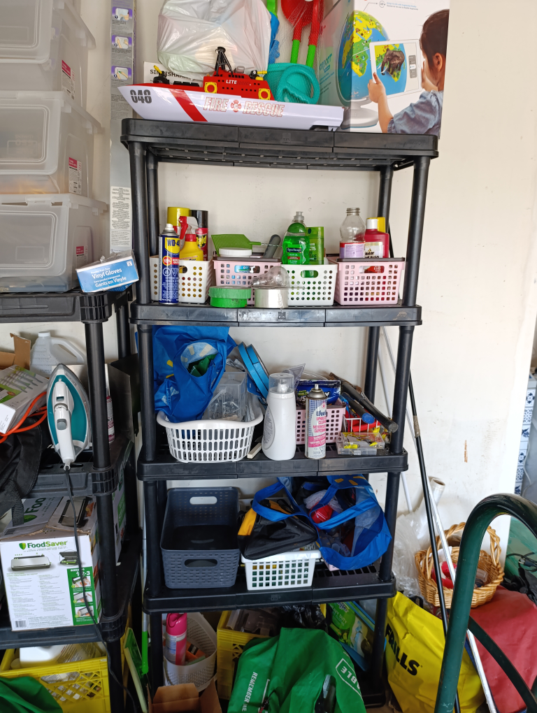 Black Plastic Storage Shelves