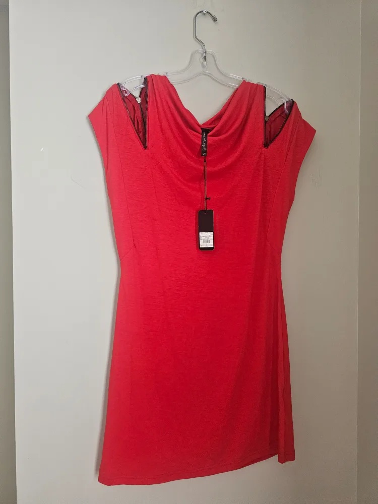 Red Dress with Zipper Details thumbnail