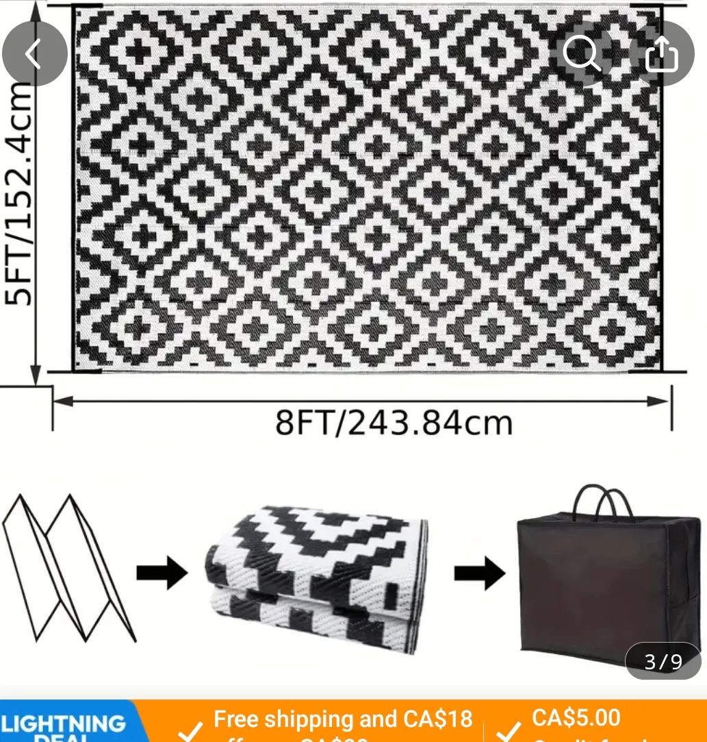 Reversible Outdoor Picnic Mat. Never used. image indicator(2)