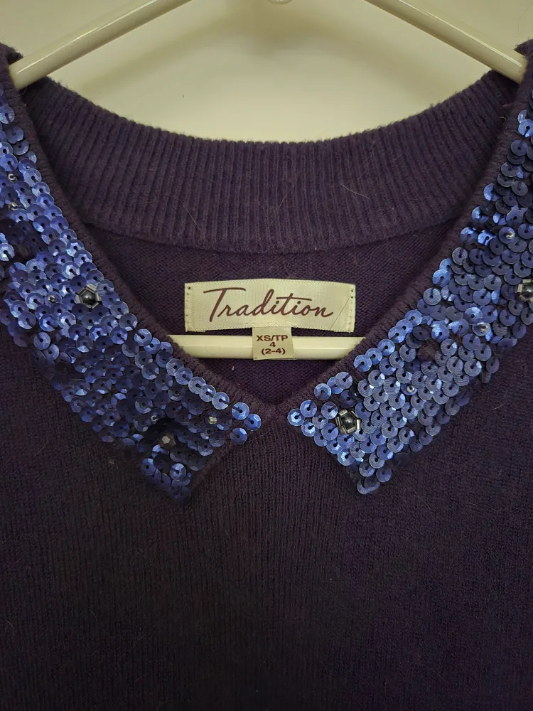 Tradition Sequin Collar Sweater image indicator(2)