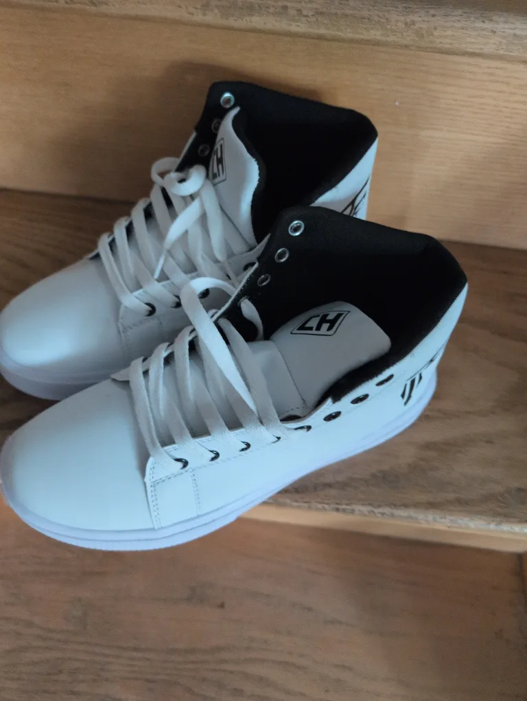 LH White High-Top Sneakers image indicator(4)