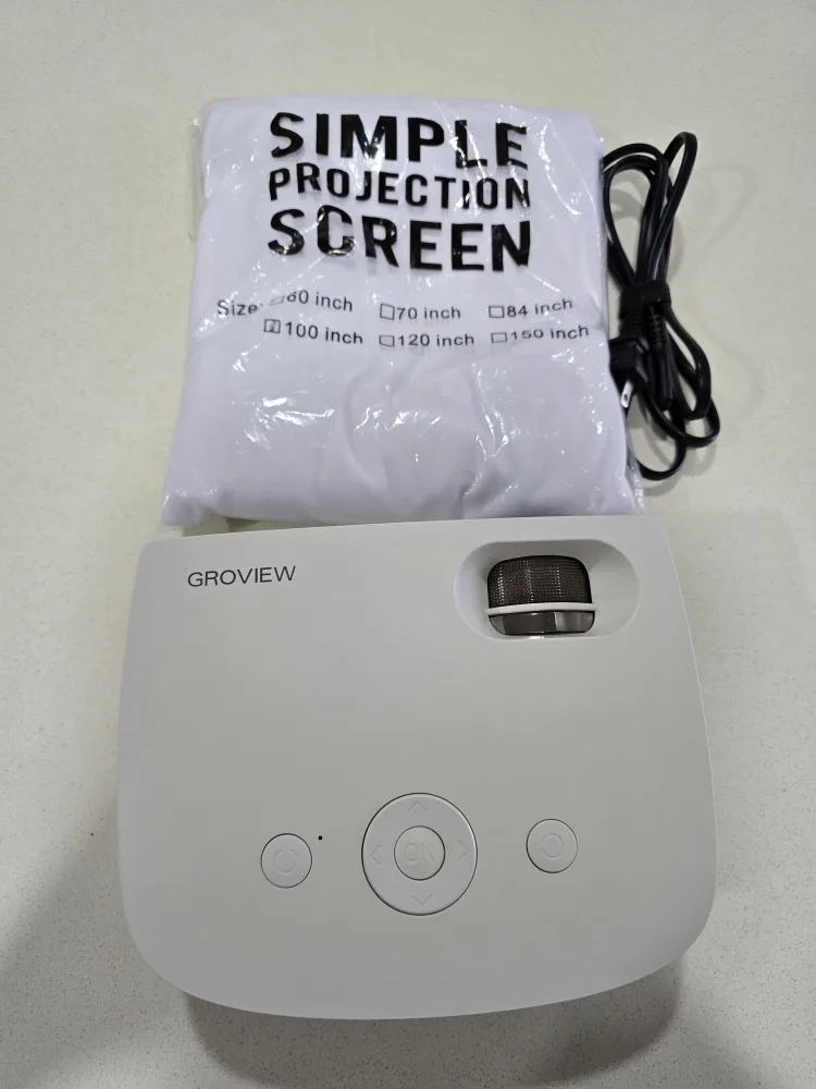 GROVIEW Projector + Projector Screen image indicator(8)