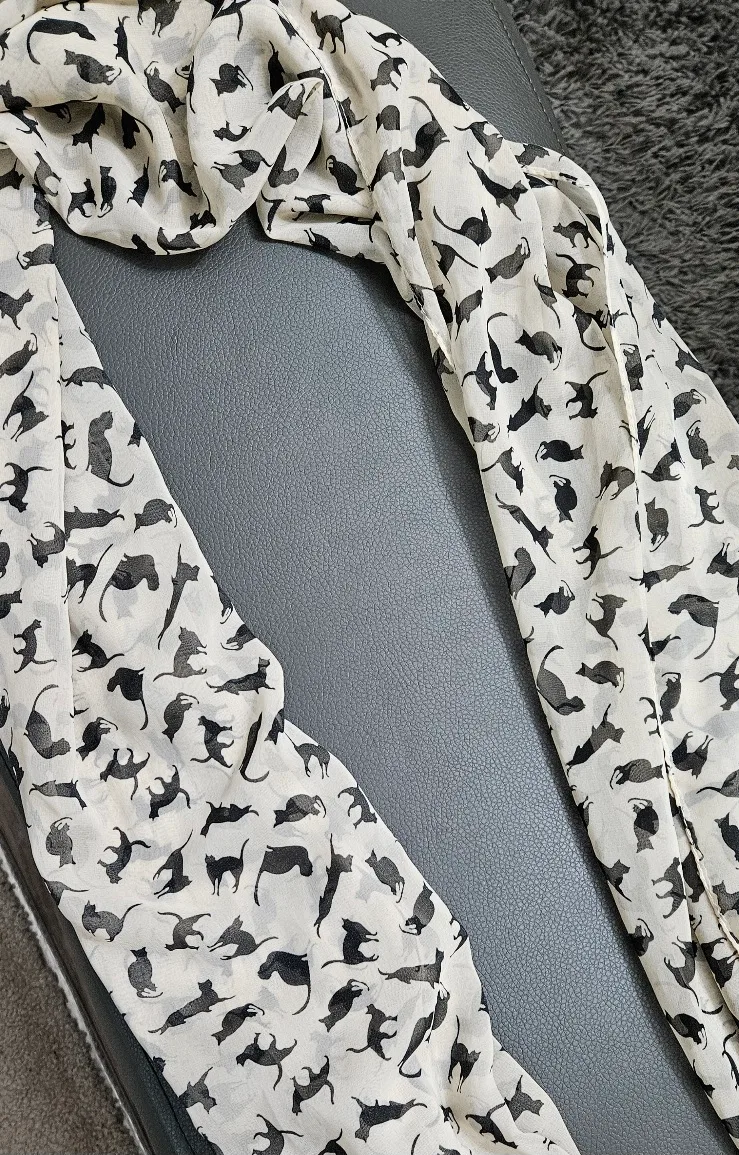 Cat Print Scarf thumbnail