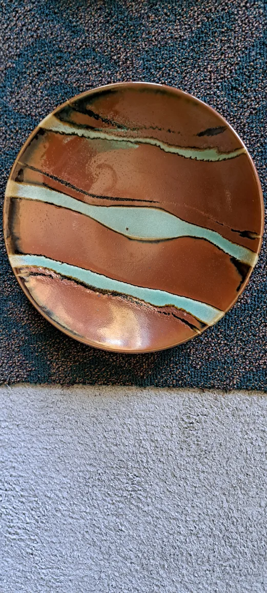 Handmade Ceramic Plate - Earth Tones thumbnail