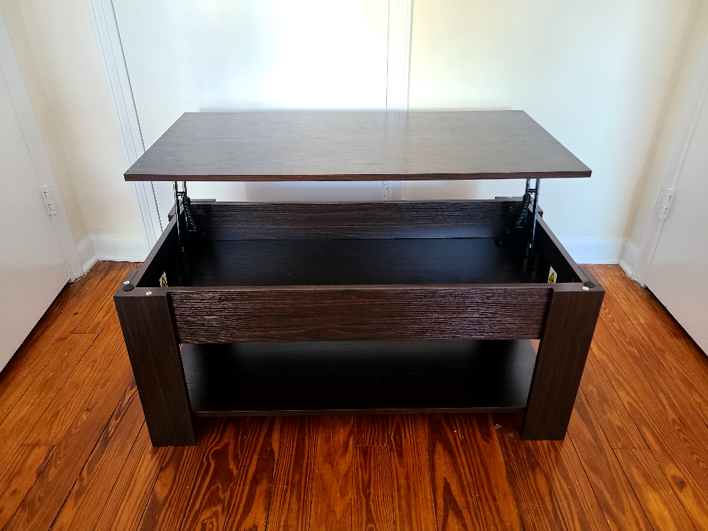 Lift Top Coffee Table, Brown, 38 Inches - photo 2