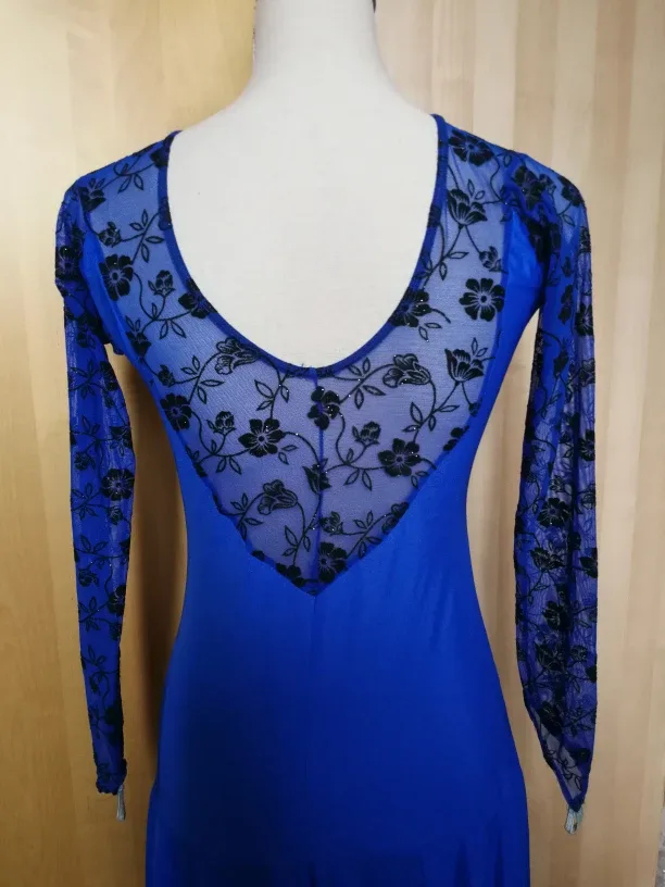 💃Blue Ballroom Dance Dress image indicator(6)