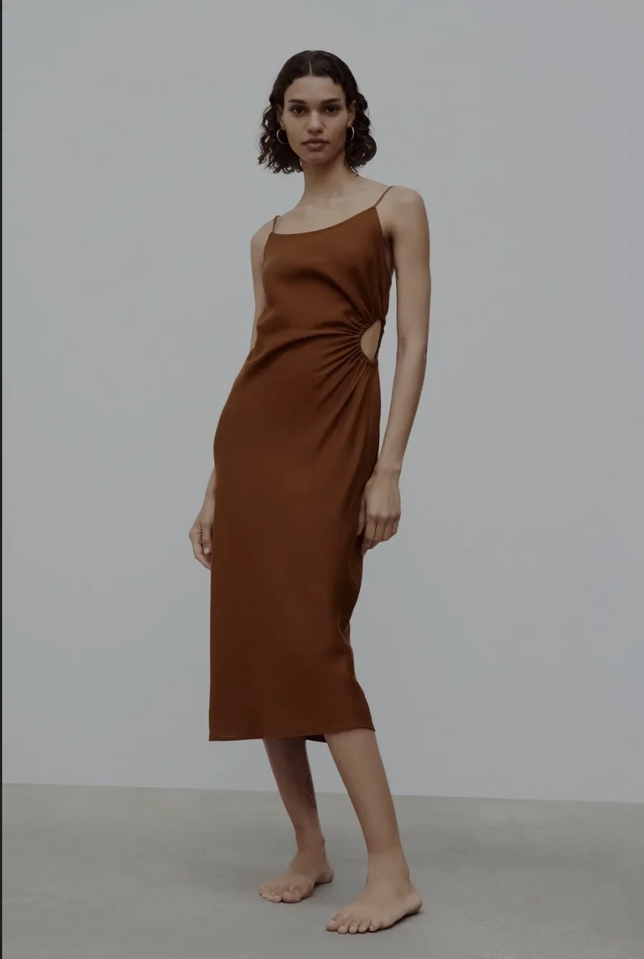 Zara Brown Dress - Size M thumbnail