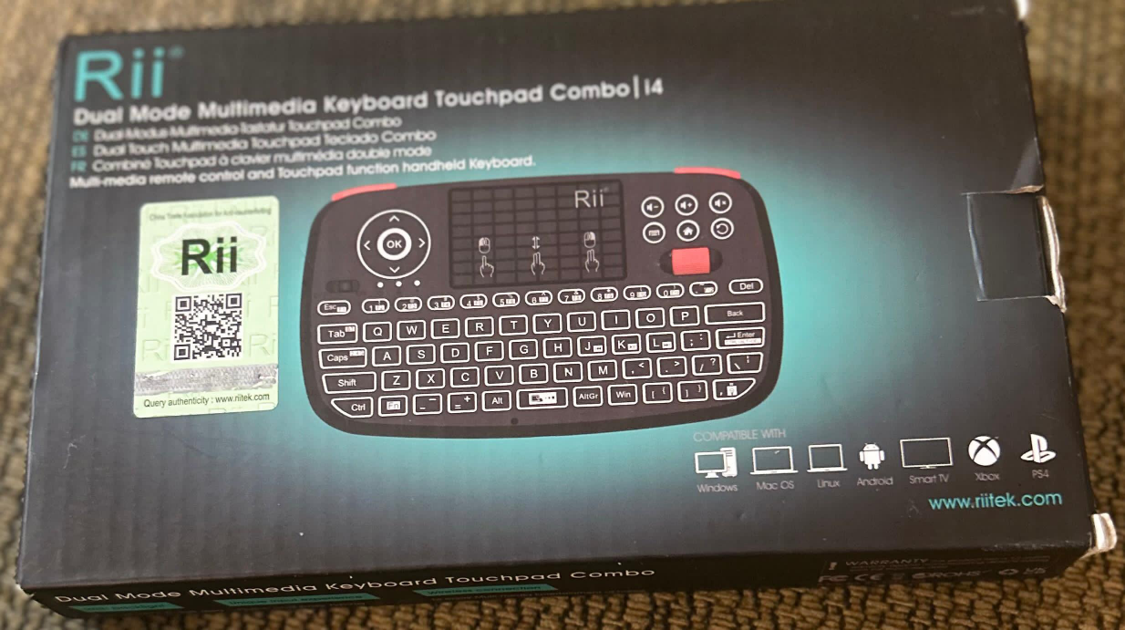 Rii i4 Dual Mode Multimedia Keyboard Touchpad Combo