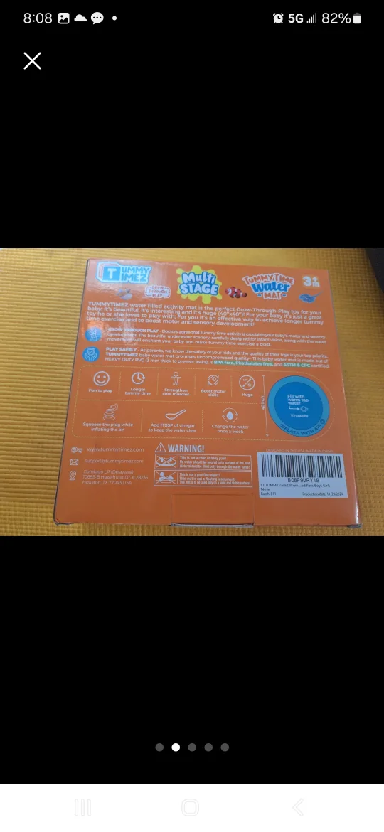 TUMMYTIMEZ  Tummy Time Water Mat Multi-Stage Activity Center image indicator(2)