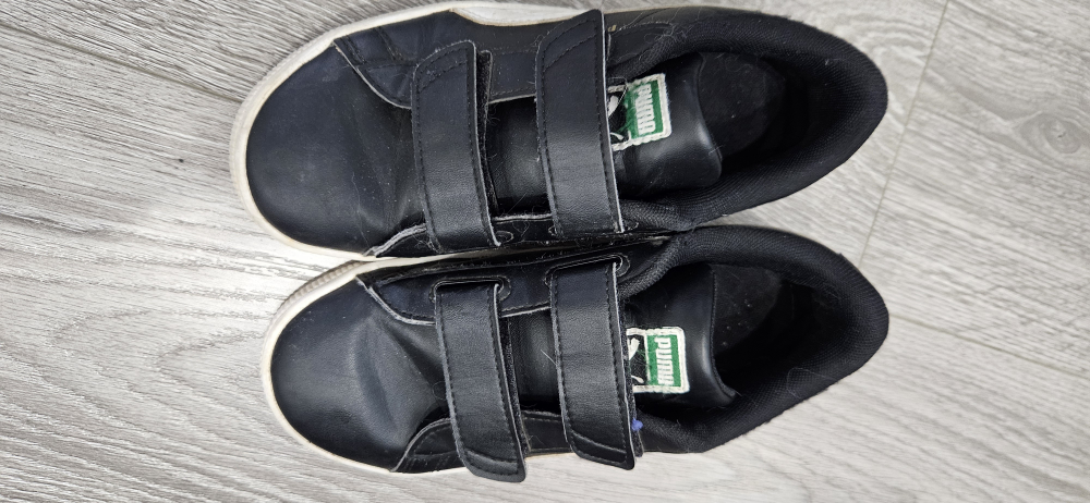 Puma Black Sneakers with Velcro Straps - Size 3 - photo 3