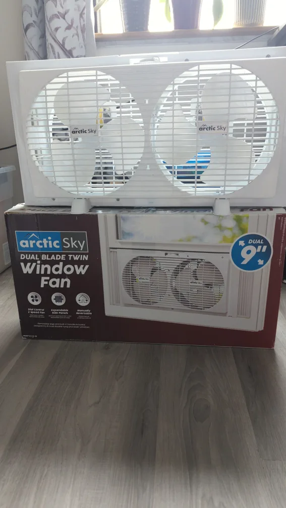 Arctic Sky Dual Blade Twin Window Fan thumbnail