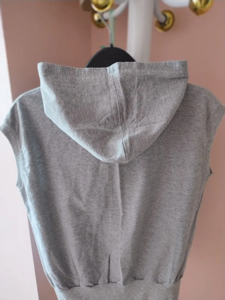 Grey Sleeveless Hoodie image indicator(3)