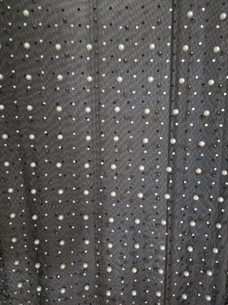 New Black Beaded Mesh Top - photo 4