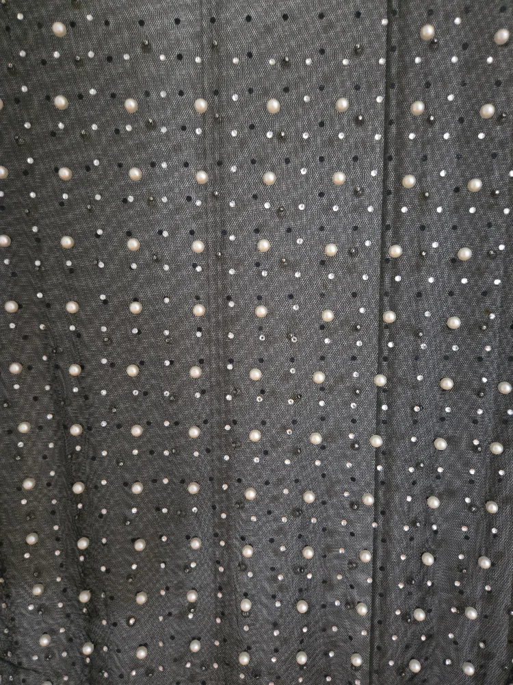 New Black Beaded Mesh Top image indicator(4)