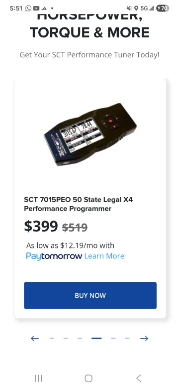 SCT X4 Performance & Diagnostics Tool image indicator(2)