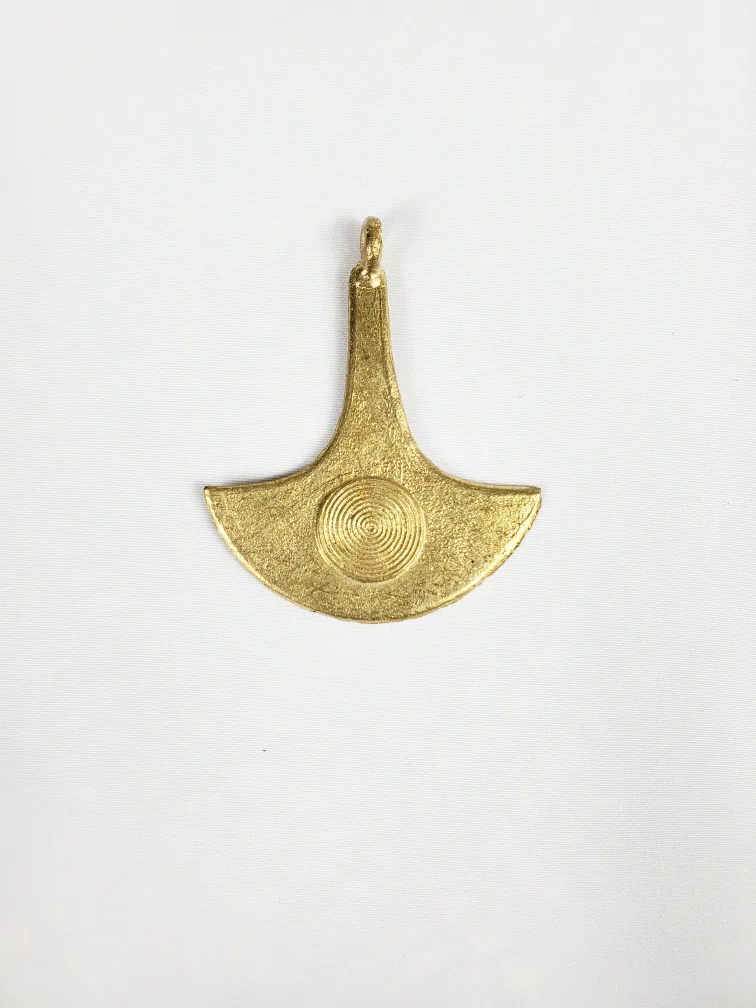 African Adinkra Pendant Jewelry in Brass  (Adinkrahene) image indicator(3)