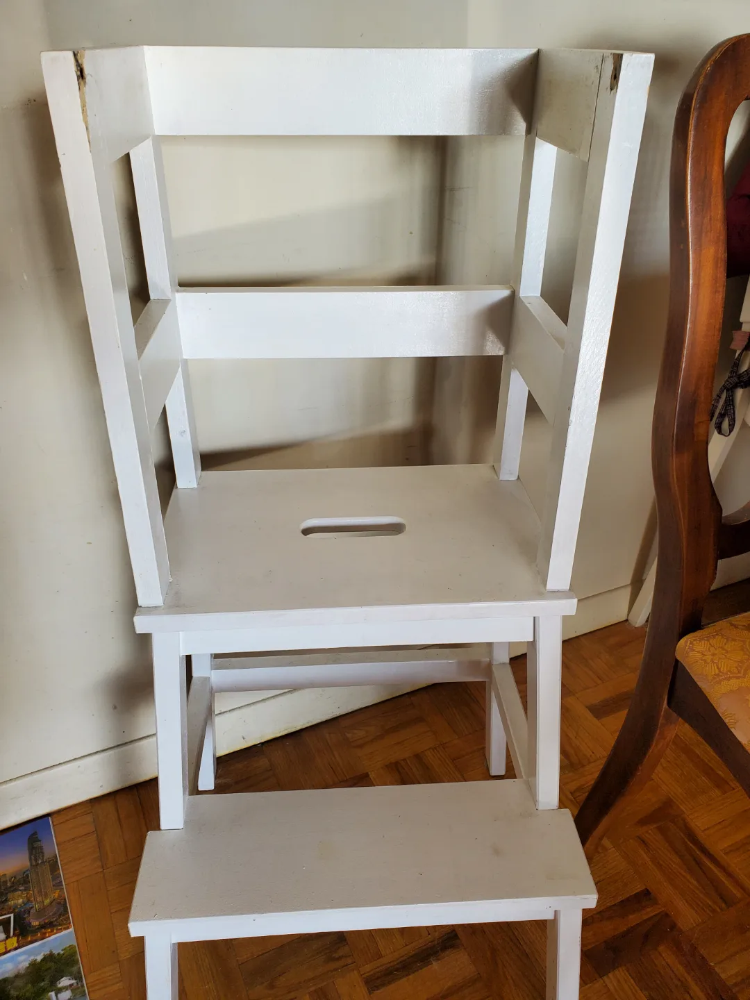 Montessori toddler learning tower -wood image indicator(2)