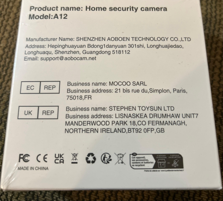 New A12 Home Security Camera - photo 3