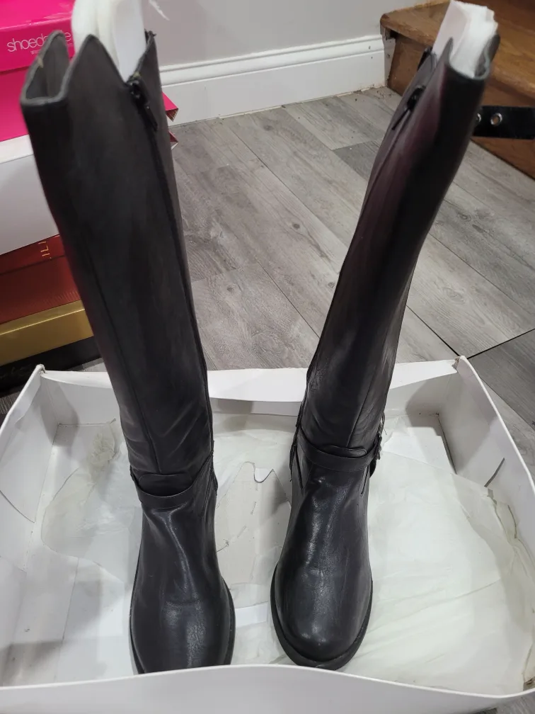 G by Guess Black Riding Boots - Size 9M thumbnail
