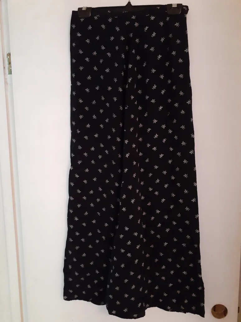 Long Black floral skirt thumbnail