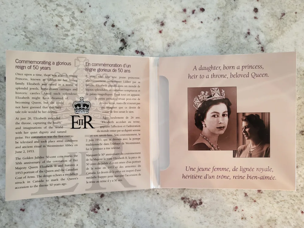 Royal Canadian Mint Golden Jubilee Coin Keepsake Booklet image indicator(2)