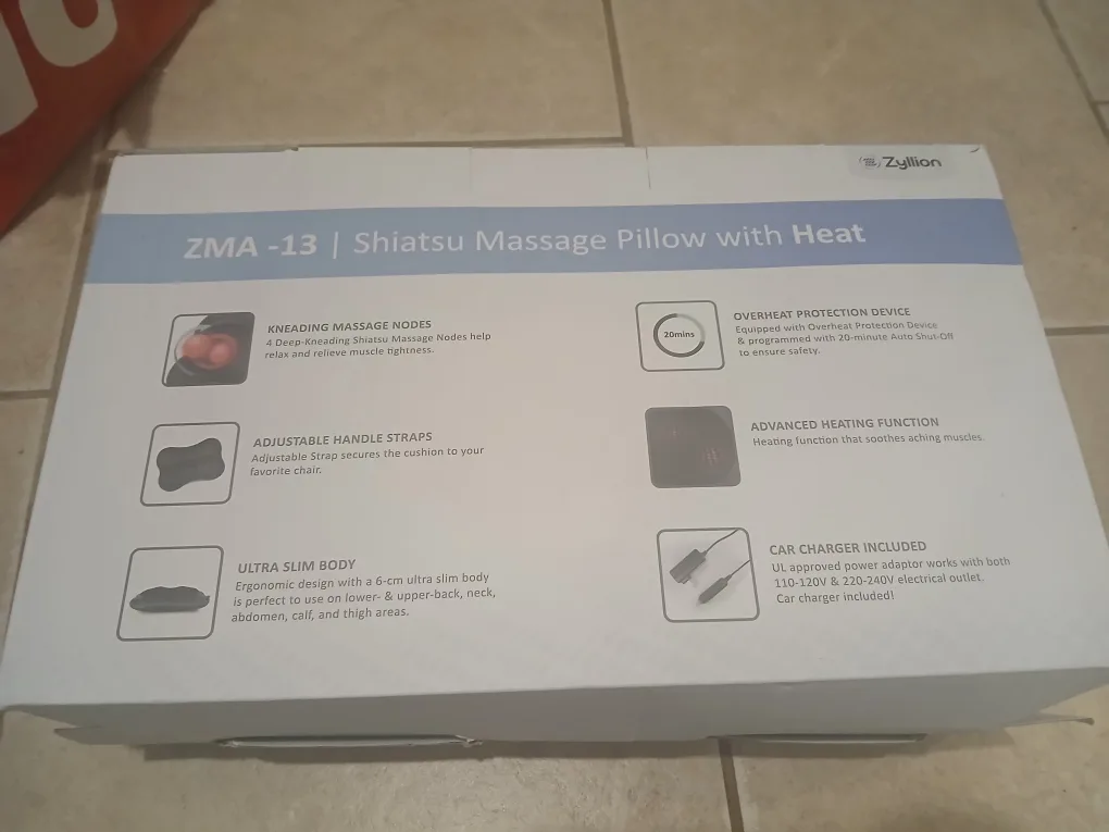 Zyllion Shiatsu Massage Pillow with Heat image indicator(2)