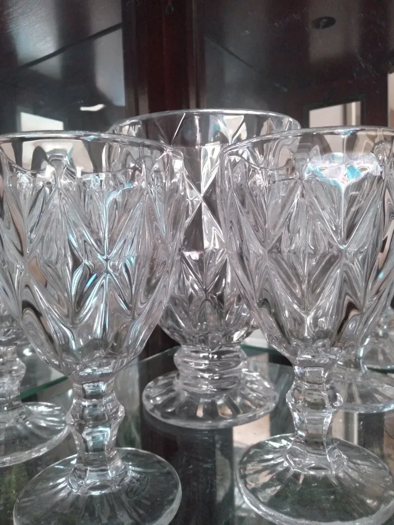 Vintage Crystal Wine Glasses thumbnail