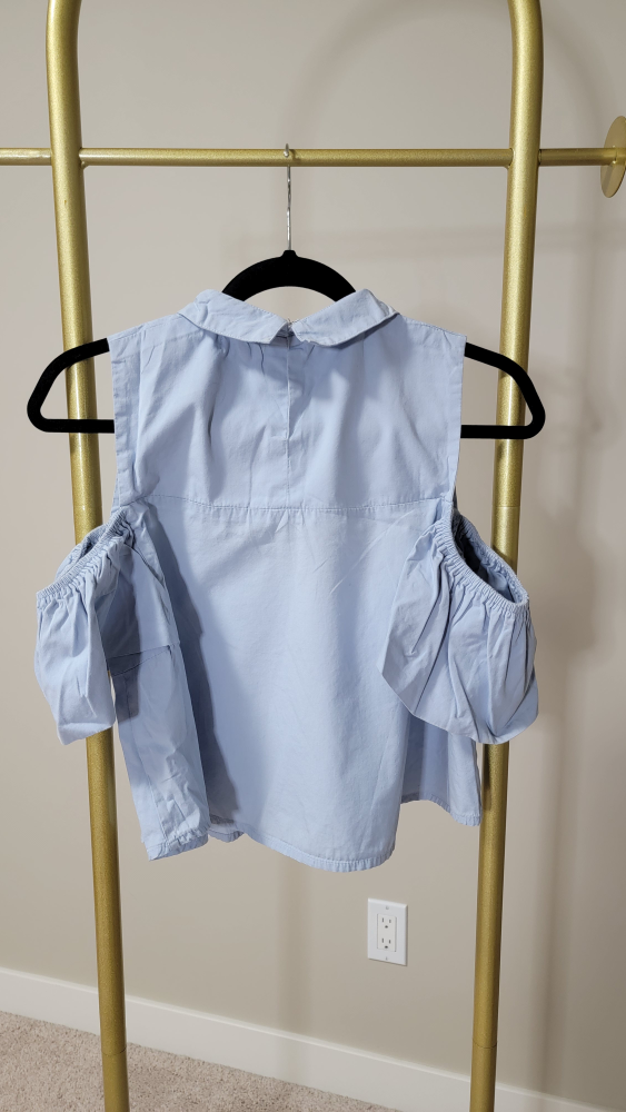 Ardene Light Blue Cold Shoulder Top - photo 4