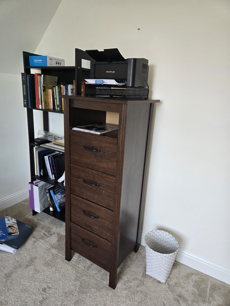 Brown Wooden 4-Drawer Dresser - photo 4