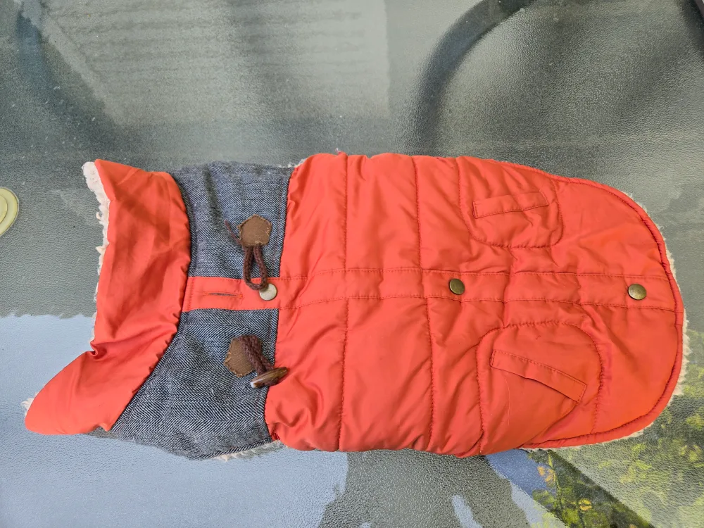 Orange & Grey Dog Coat image indicator(2)