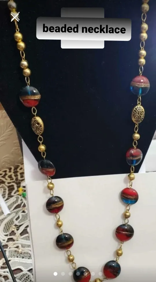 2 set Beaded Necklace  Bracelet or necklace  earrings Set thumbnail