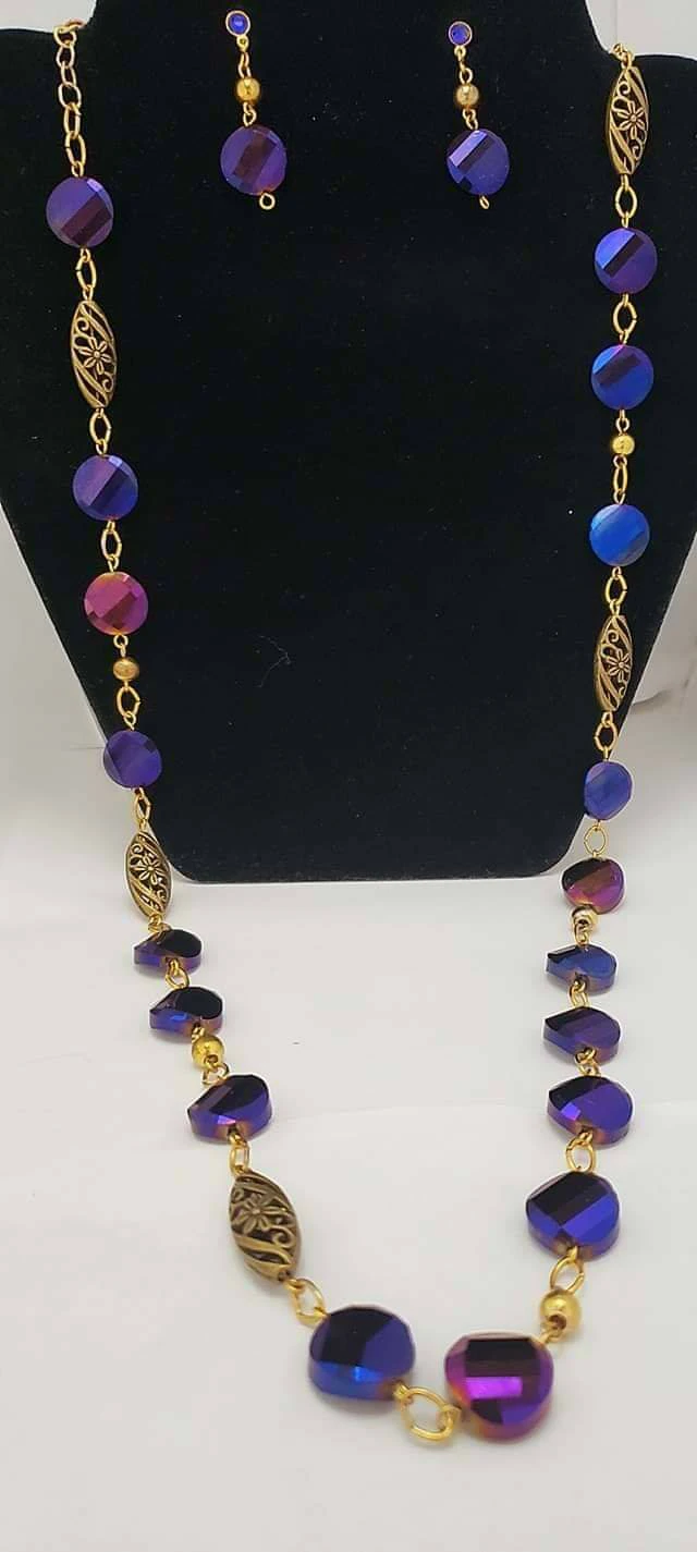 2 set Beaded Necklace  Bracelet or necklace  earrings Set - photo 2