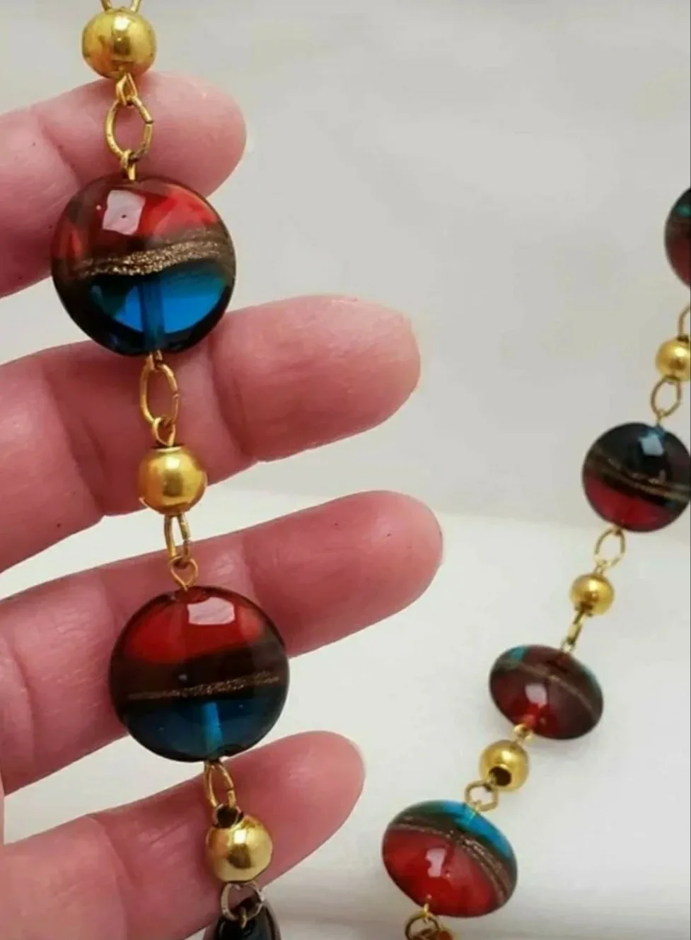 2 set Beaded Necklace  Bracelet or necklace  earrings Set image indicator(4)