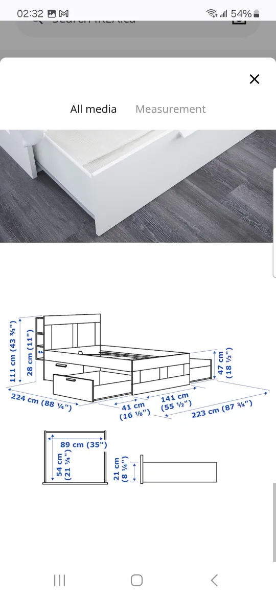 Double bed frame, headboard, storage and mattress with delivery! image indicator(2)