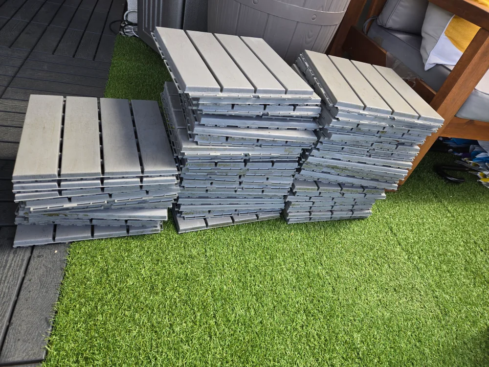 50 ikea runnen tiles light grey 1ft x 1ft image indicator(3)